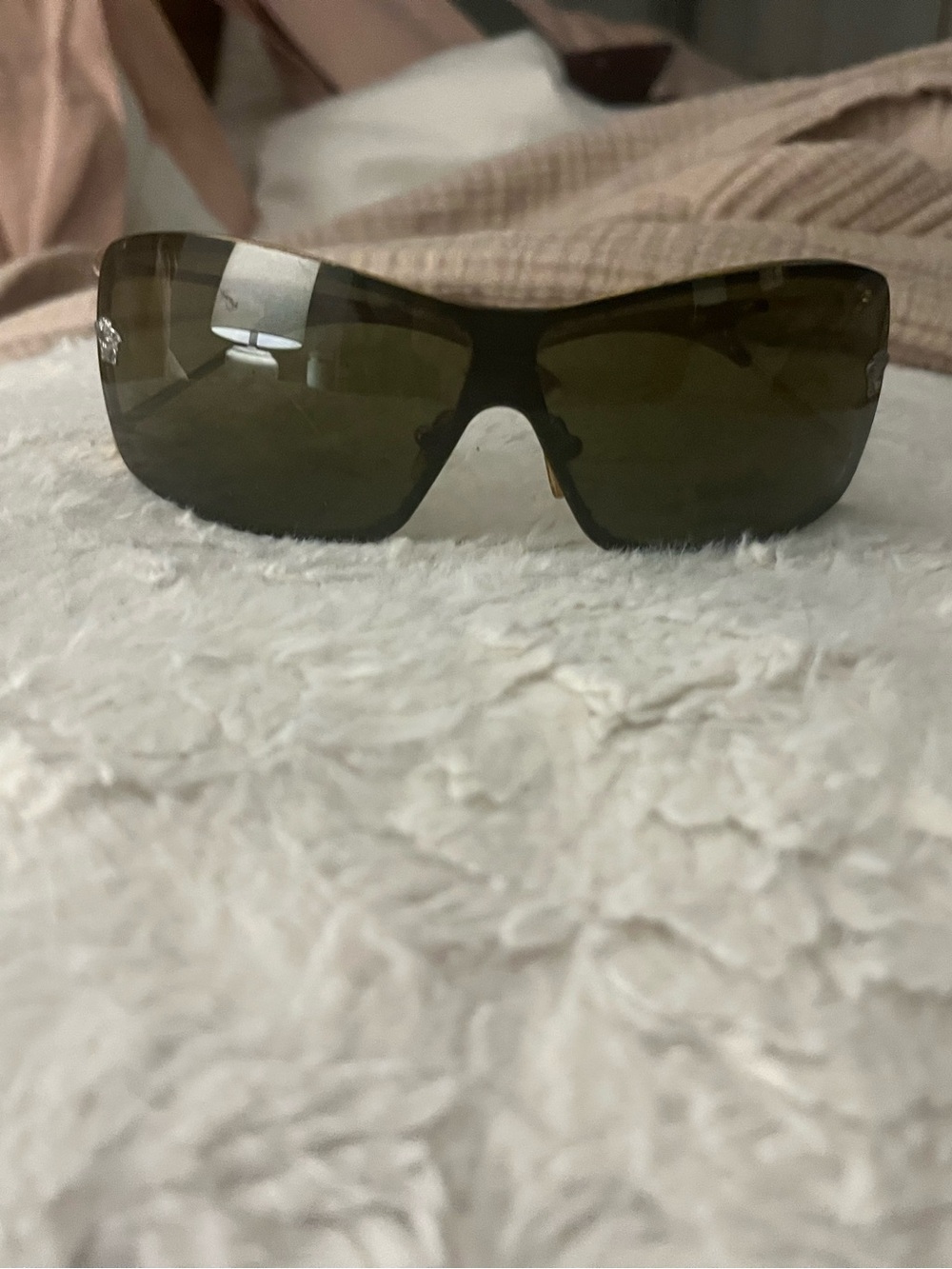 Versace Oversized Brown Aviator Sunglasses
